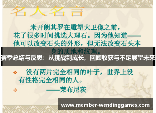 赛季总结与反思：从挑战到成长，回顾收获与不足展望未来
